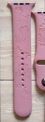Bruni the Fire Salamander Engraved Watch Band - SarenaTealDesigns