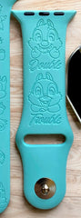 Chip and Dale Engraved Watch Band - SarenaTealDesigns