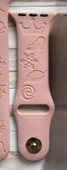 Disney Princess Symbols Engraved Watch Band