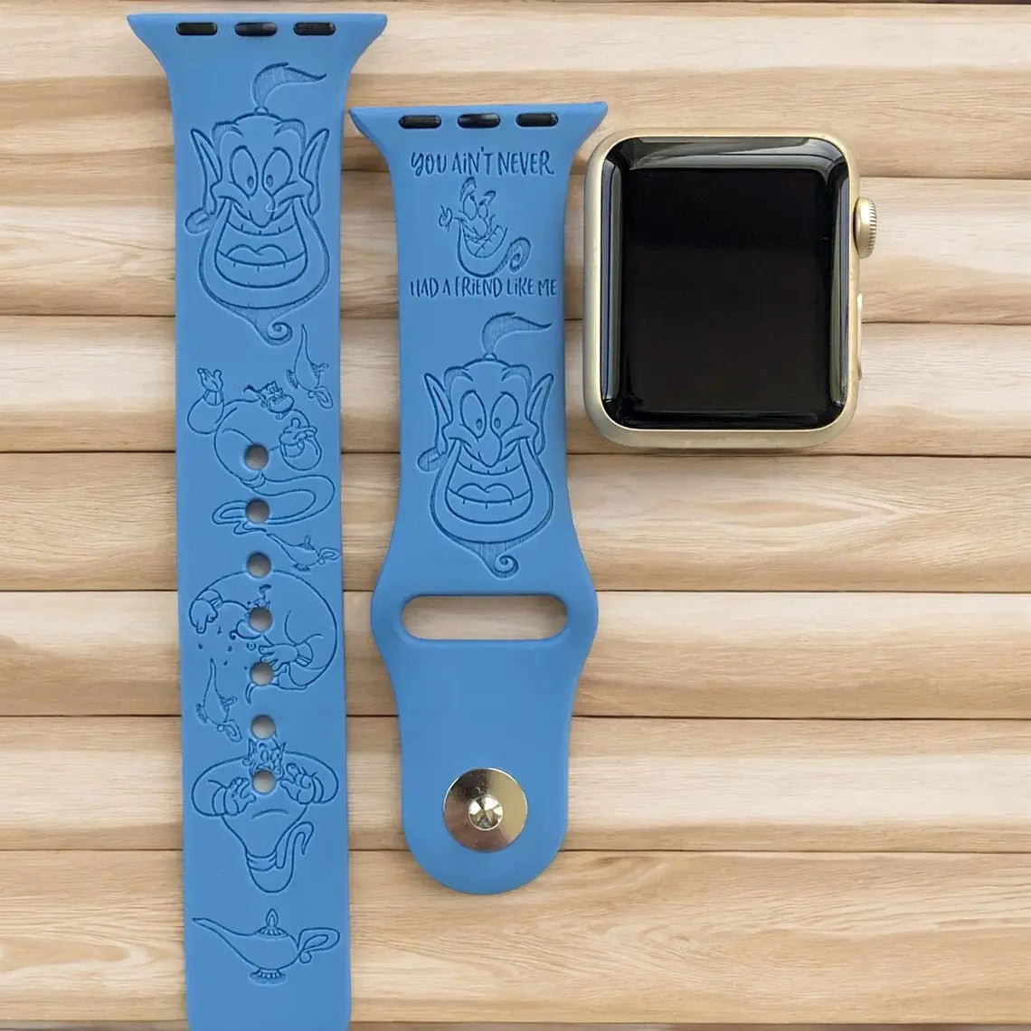 Genie 'Aladdin' Engraved Watch Band - SarenaTealDesigns
