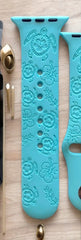 Hawaiian Turtle Engraved Watch Band - SarenaTealDesigns