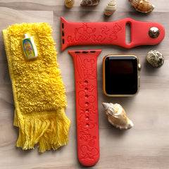 Hawaiian Mickey Engraved Watch Band