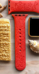 Hawaiian Mickey Engraved Watch Band