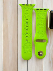 Little Green Men Toy Story Engraved Watch Band - SarenaTealDesigns