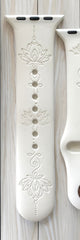 Lotus Flower Engraved Watch Band