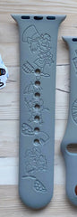 Mad Hatter Themed Engraved Watch Band - SarenaTealDesigns