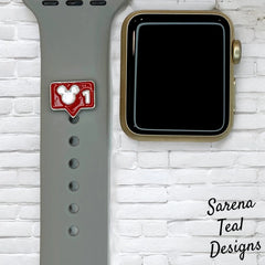 Mickey Like Button Watch Band Charm - SarenaTealDesigns