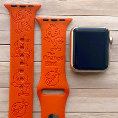 The Orange Bird Engraved Watch Band