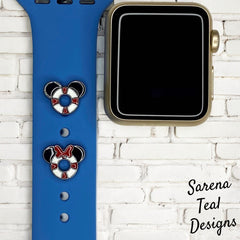 Mickey and Minnie Life Preserver Watch Band Charm