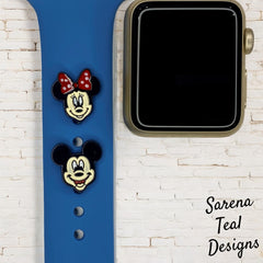 Mickey and Minnie Head Watch Band Charm