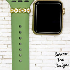 Daisy Flowers Watch Band Slider Charm