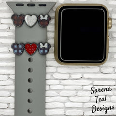 Mickey and Minnie Plaid Watch Band Slider Charm