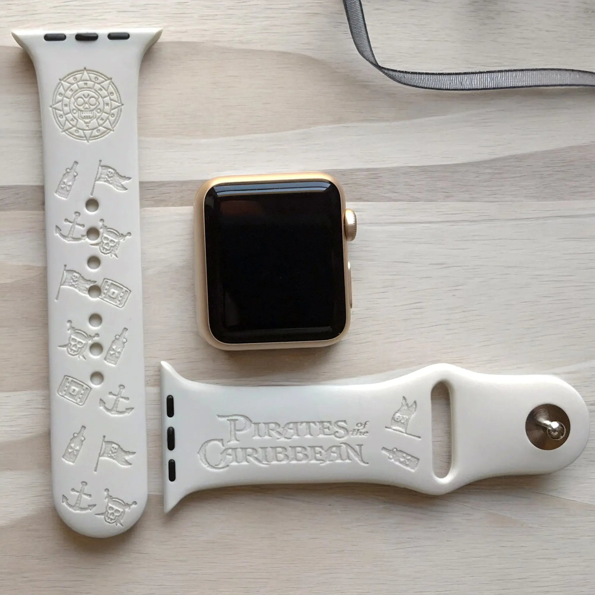 Pirates of the Caribbean Engraved Watch Band - SarenaTealDesigns