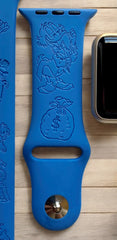 Scrooge McDuck Engraved Watch Band - SarenaTealDesigns