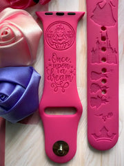 Sleeping Beauty 'Aurora' Engraved Watch Band - SarenaTealDesigns