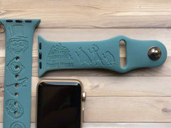 The Haunted Mansion Engraved Watch Band - SarenaTealDesigns