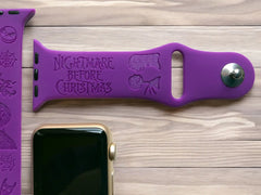 The Nightmare Before Christmas Engraved Watch Band - SarenaTealDesigns