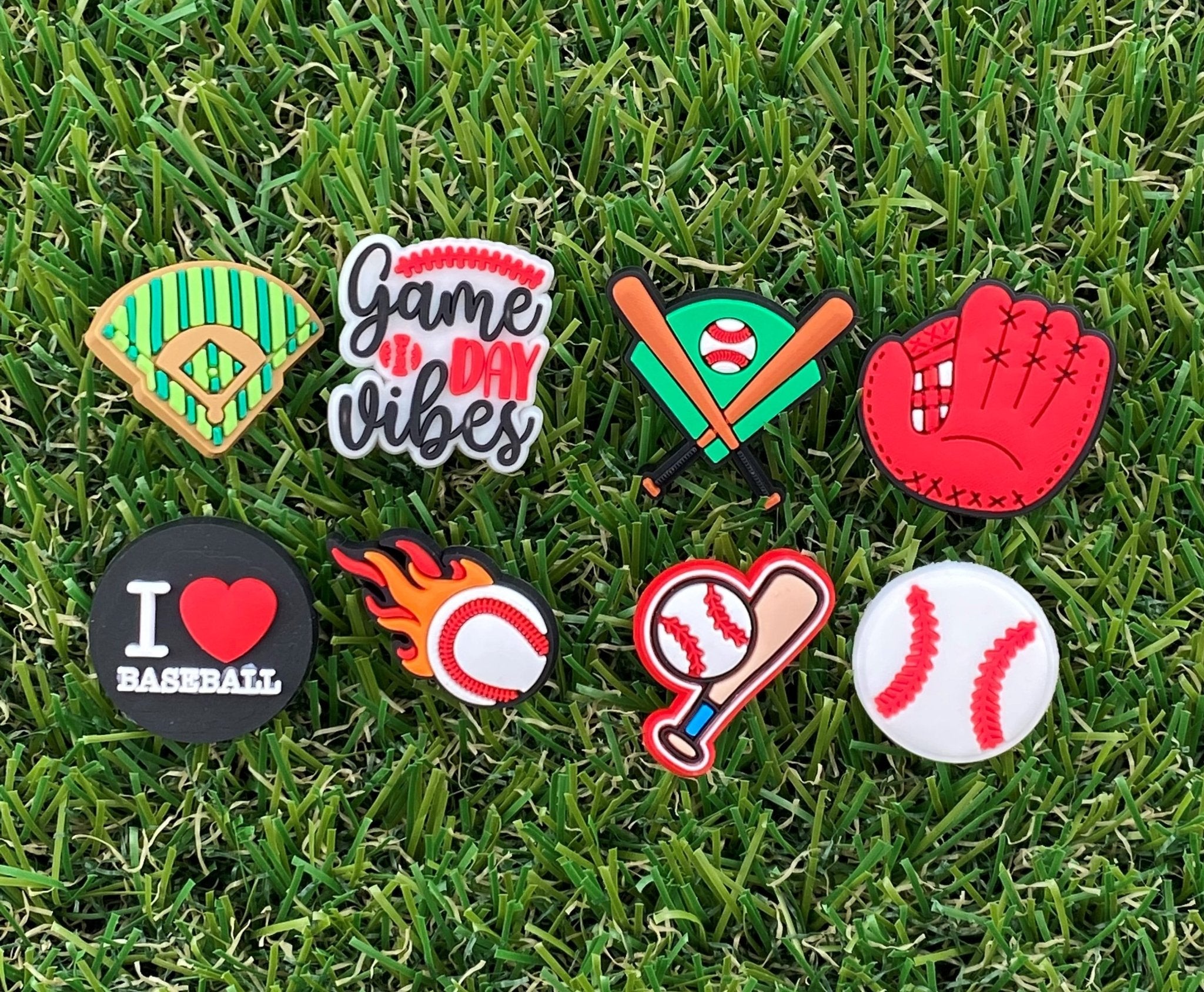 Baseball Clog Charms | Video Game Clog Charms | Fashion Charms | Clog Accessories | Bracelet Charms | Sports Clog Charms - SarenaTealDesigns