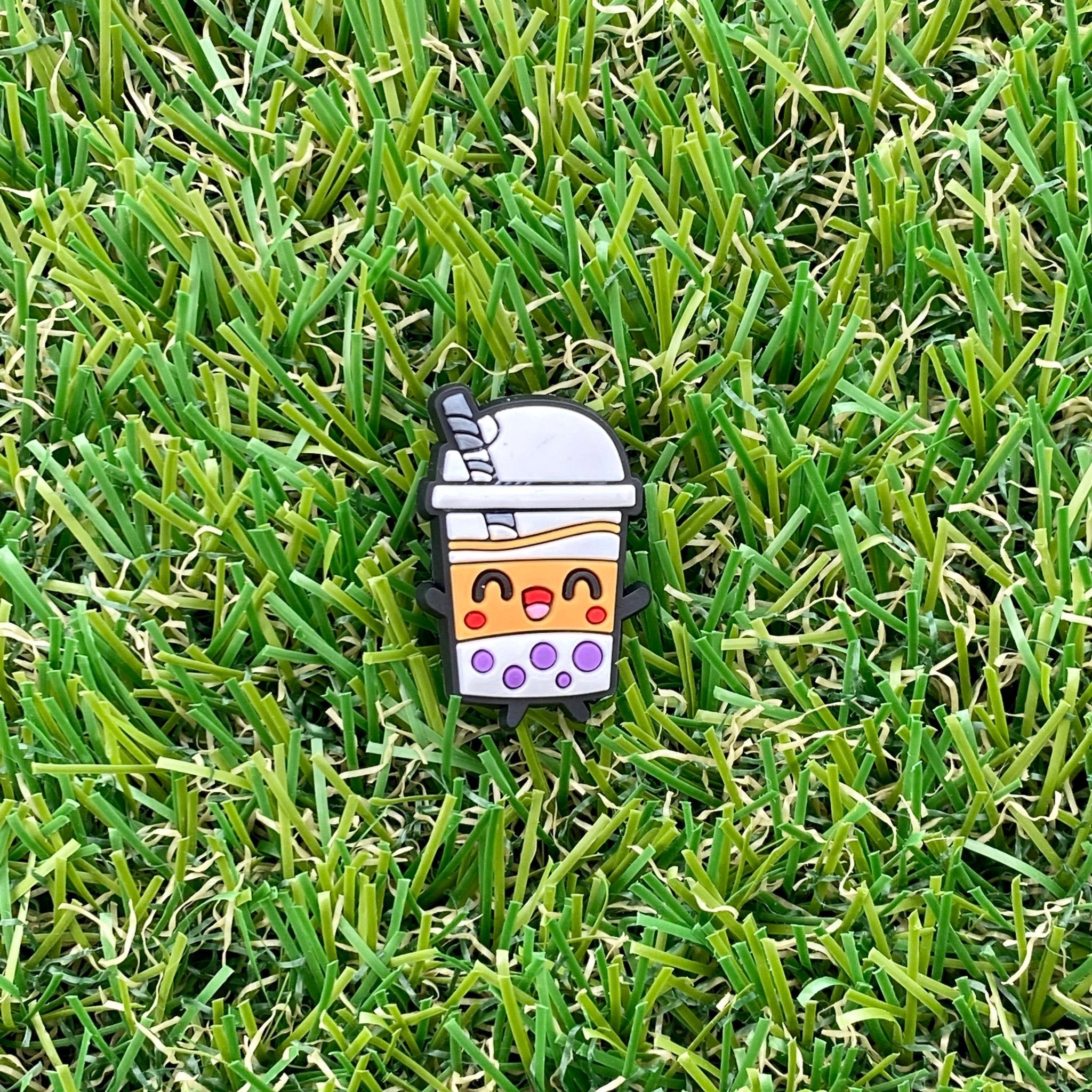 Happy Boba Tea Clog Charm - SarenaTealDesigns