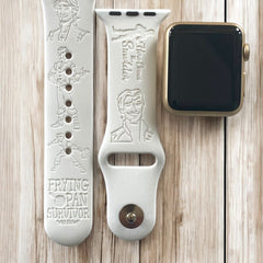 Flynn Rider Engraved Apple Watch Band, 24 Colors, 38mm 40mm 41mm 42mm 44mm 45mm 49mm, Personalized Apple Watch Strap