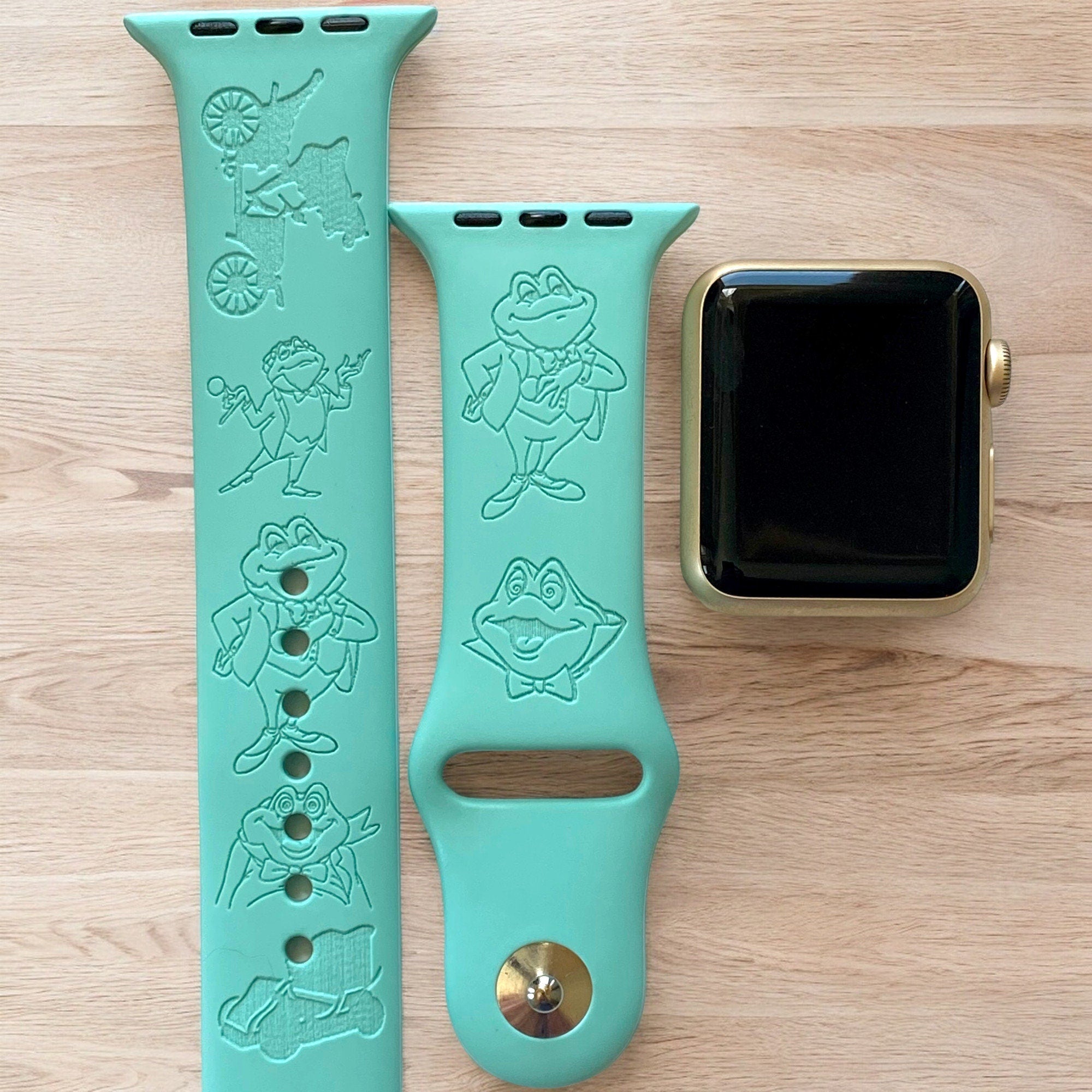 Mr. Toad Engraved Apple Watch Band, 24 Colors, 38mm 40mm 41mm 42mm 44mm 45mm 49mm, Personalized Apple Watch Strap