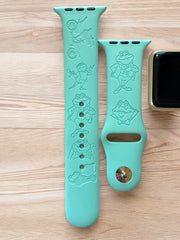 Mr. Toad Engraved Apple Watch Band, 24 Colors, 38mm 40mm 41mm 42mm 44mm 45mm 49mm, Personalized Apple Watch Strap