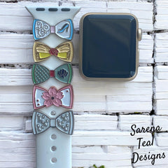 Disney Princess Bows Slider Watch Band Charm, Magic Band, Fitness Tracker