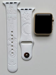 Moon Knight Engraved Watch Band - SarenaTealDesigns