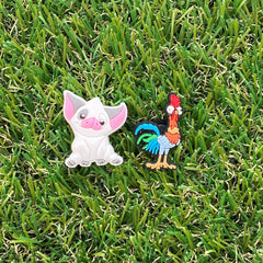 Pua and Hei Hei Clog Charms - SarenaTealDesigns