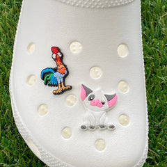 Pua and Hei Hei Clog Charms - SarenaTealDesigns