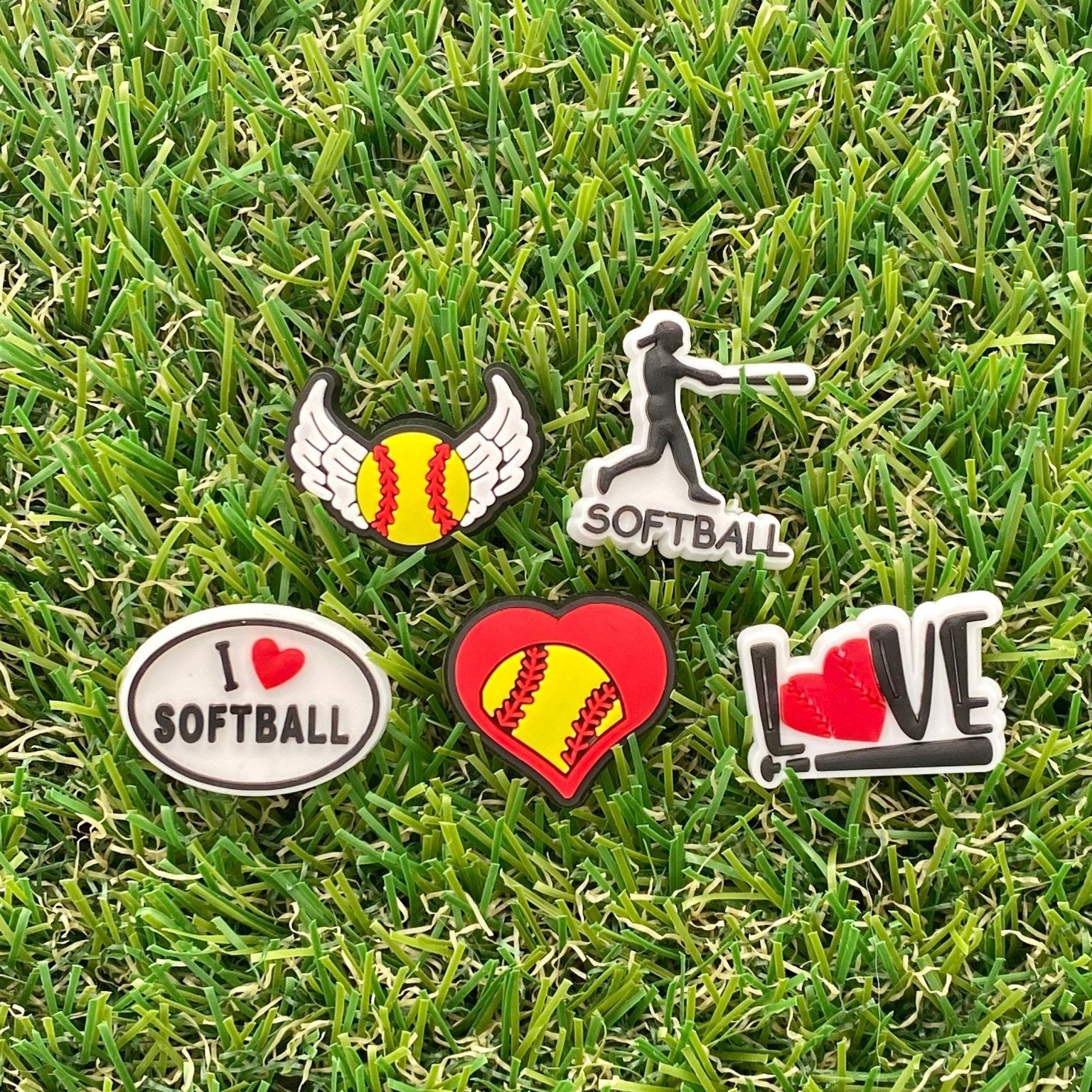 Softball Clog Charms - SarenaTealDesigns